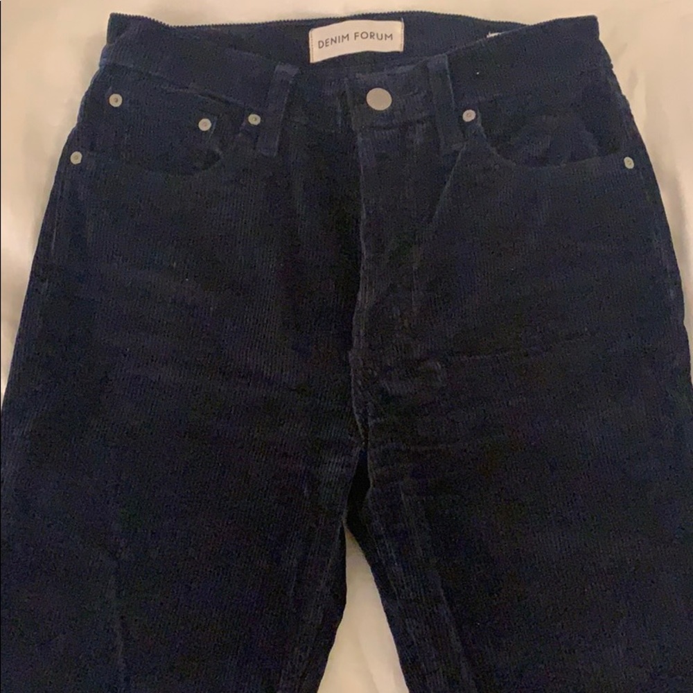 Denim Forum - navy skinny Corduroys